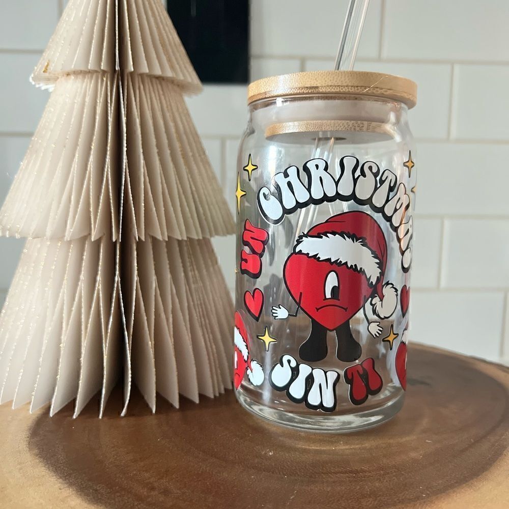 New Beer can glass NWT